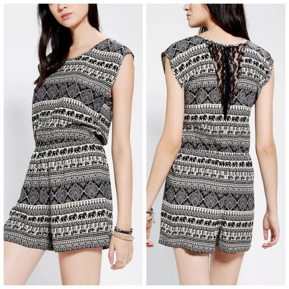 Anthropologie Pants - ANTHRO STARING AT STARS Elephant Print Boho Romper